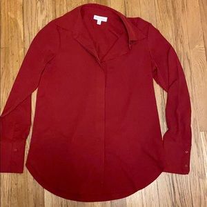 Red long sleeve blouse